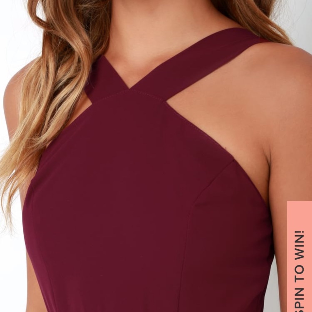 Lulus Burgundy long dress